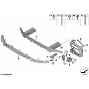 BMW Bumper Cover Support Rail - Genuine BMW 51118070484