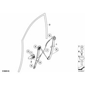 BMW Window Guide Right Front Door - Genuine BMW 51337310316