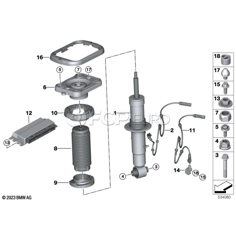 BMW Shock Mount - Genuine BMW 33508092148 | FCP Euro