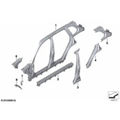 BMW Floor Side Rail Reinforcement - Genuine BMW 41007955052