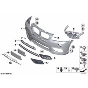 BMW Grille Middle Top (MPaket) - Genuine BMW 51118048096