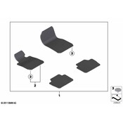 BMW Set Of Floor Mats Velours (Anthrazit) - Genuine BMW 51477426317