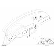 BMW Decorative Strip Alum. I-Panel Left (Alu Shadow) - Genuine BMW 51457895813