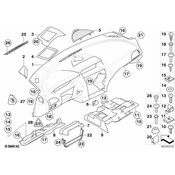 BMW Cover Warm Air Duct Left (Black) - Genuine BMW 51457130449