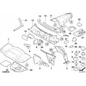 BMW Front Rght Sound Insulatng Wheel Housing - Genuine BMW 51488223496