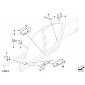 BMW Body A-Pillar Baffle Plate - Genuine BMW 41217062449