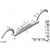Mini Wheel Arch Molding - Genuine Mini 51777499547