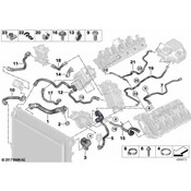 BMW Radiator Coolant Hose - Genuine BMW 17127933660
