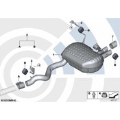 BMW Installation Kit For Rear Silencer - Genuine BMW 18302455095