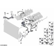 BMW Bracket Coolant Hose - Genuine BMW 17127615352