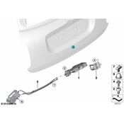 BMW Trunk Lock Actuator Motor - Genuine BMW 51247464411