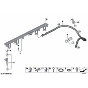 BMW Fuel Injector Rail - Genuine BMW 13537542541