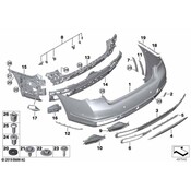 BMW Bumper Cover Support Rail Bracket - Genuine BMW 51127475125
