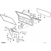 BMW Right Hinge Cover - Genuine BMW 51498133658