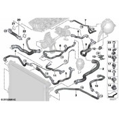 BMW Radiator Coolant Hose - Genuine BMW 17128742649