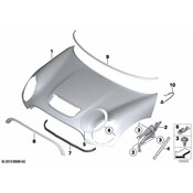 MINI Hood Hinge - Genuine MINI 41007211639