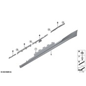 BMW Rocker Panel Molding Bracket - Genuine BMW 51777490686