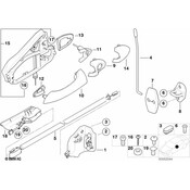 BMW Cover Lock Cylinder Left (Titan) - Genuine BMW 51217002313