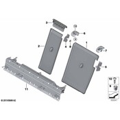 BMW Seat Belt Receptacle Cover - Genuine BMW 52207352514