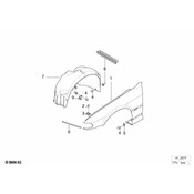 BMW Cover Primed Left - Genuine BMW 51138236891