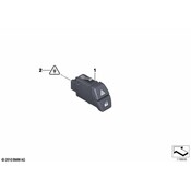 BMW Switch Hazard-Warning Centerlock - Genuine BMW 61319161896