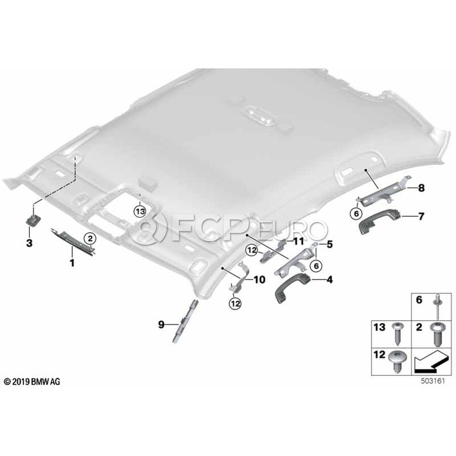 BMW Body A-Pillar Baffle Plate - Genuine BMW 51447458428 | FCP Euro