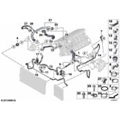 BMW Radiator Coolant Hose - Genuine BMW 17128614883