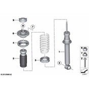 BMW Shock Mount (650i 640i 650i xDrive 640i xDrive) - Genuine BMW 33506777211