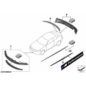 BMW Rear Diffuser Black Matt (M Performance) - Genuine BMW 51192343355
