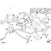 BMW Power Steering Return Hose (550i 650i) - Genuine BMW 32416773986