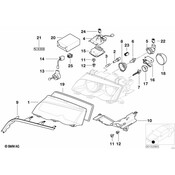 BMW Xenon Light Control Module Bracket - Genuine BMW 63126901481