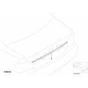 BMW Trunk Lid Grip With Key Button (Chrom) - Genuine BMW 51137051529