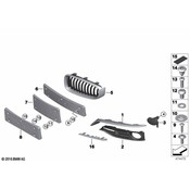 BMW Grille Front Left (Modern) (328i GT xDrive 335i GT xDrive) - Genuine BMW 51137294809