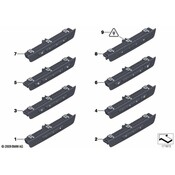 BMW Operating Unit Supplem. Seat Functions (Black) - Genuine BMW 61319215818