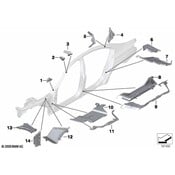 BMW Body A-Pillar Baffle Plate - Genuine BMW 41137205106