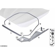 BMW Seal Bonnet Rear Left - Genuine BMW 51767206569