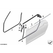 BMW Channel Cover Short Outer Left (Chrom) - Genuine BMW 51337221309