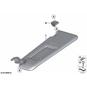 BMW Left Sun Visor (Anthrazit) - Genuine BMW 51168038109