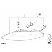 BMW Right Direction Indicator Light White - Genuine BMW 63137176872