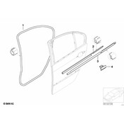 BMW Inner Left Window Channel Cover - Genuine BMW 51348194703