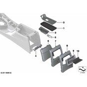BMW Console Mat - Genuine BMW 51169227888