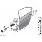 BMW Hinge Rear Door Upper Left - Genuine BMW 41527259595
