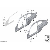 BMW Body C-Pillar Reinforcement - Genuine BMW 41217374422