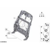 BMW Seat Back Frame - Genuine BMW 52107375594