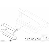 BMW ArmrestAluminium Black Cube Rear Rght (Black) - Genuine BMW 51437901792