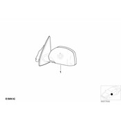 BMW Outside Mirror With Glass Heated Right - Genuine BMW 51168267192