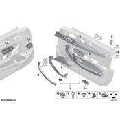 BMW Door Switch Trim Panel - Genuine BMW 51417438575