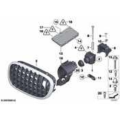 BMW Grille Front Left (M Nivi) - Genuine BMW 51138035973