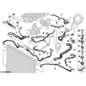 BMW Radiator Coolant Hose - Genuine BMW 17129894783