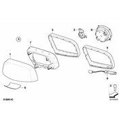 BMW Lamp Outside Mirror Right - Genuine BMW 63317354830